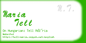 maria tell business card